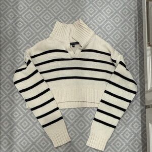 Striped Black and White Women's Sweater
